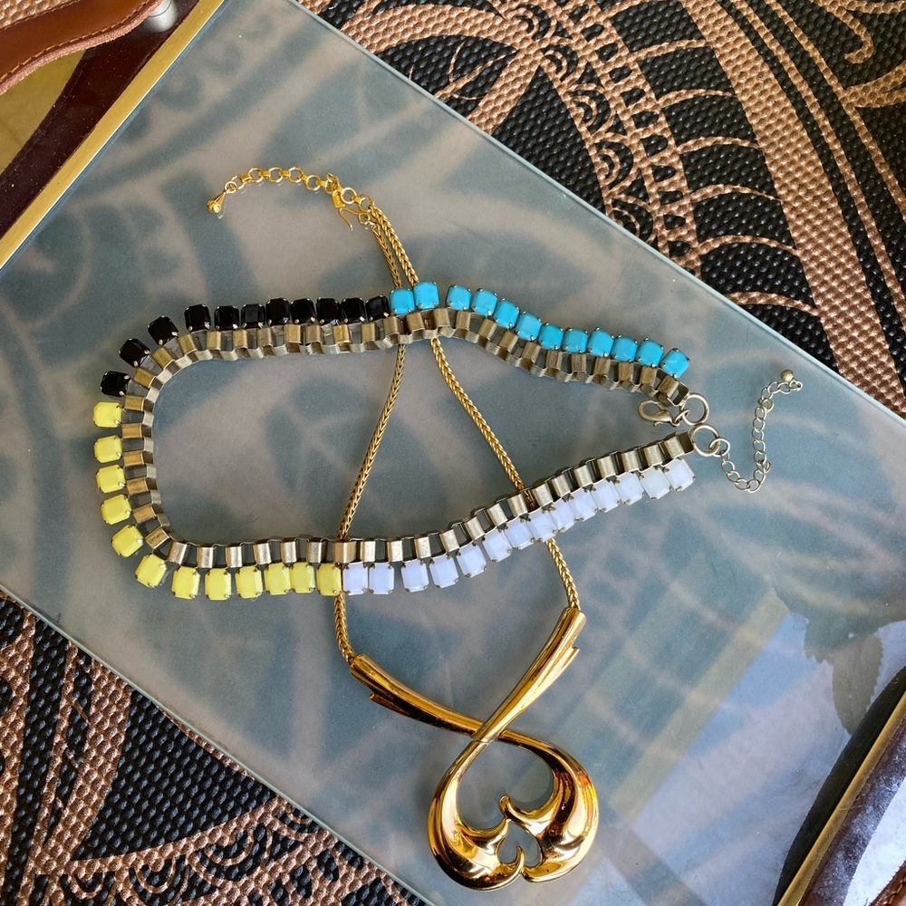 Duo of statement necklaces